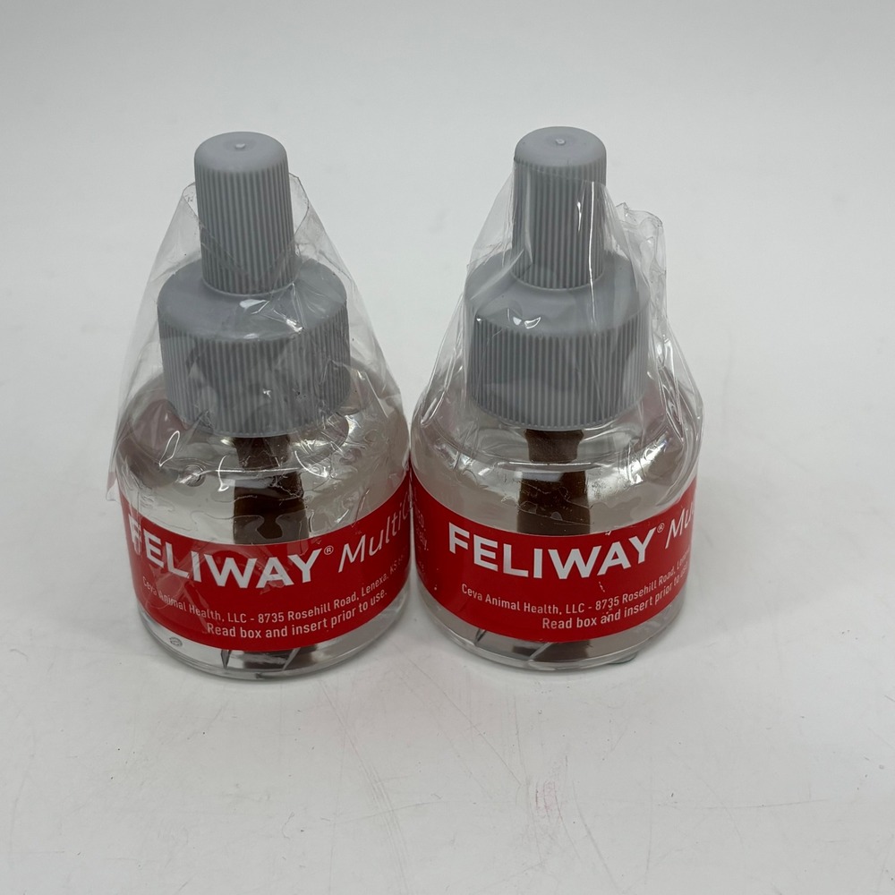 Feliway Multicat 30 Day Refill 48mL 2-Pack Pheromone Diffuser for Cats Exp 2026